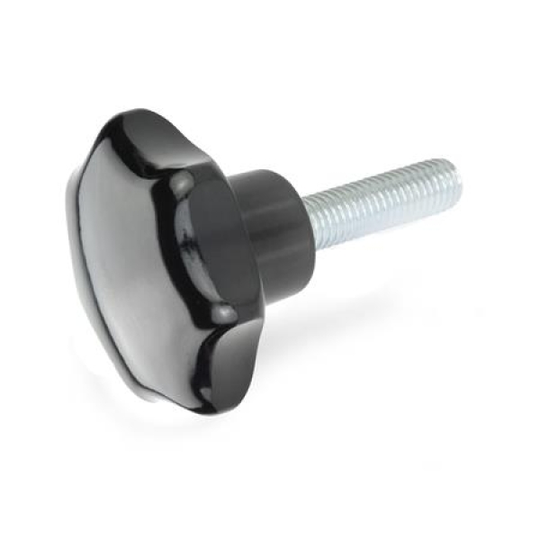 GN 6336.4 Sterngriffschrauben, Stahl-Gewindestift