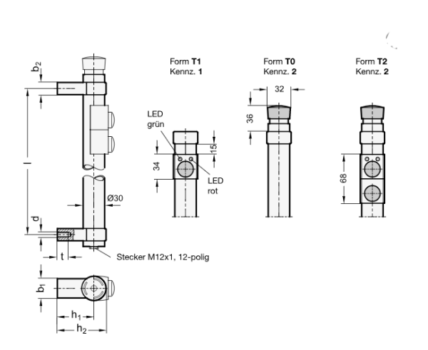 GN 331 Rohrgriffe mit elektrischer Schaltfunktion