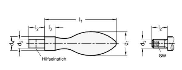 DIN 39 Feste Ballengriffe