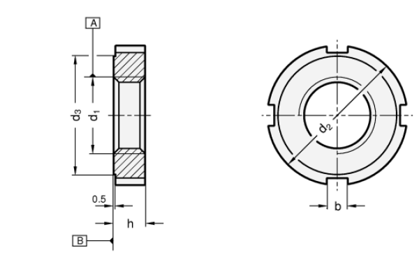 DIN 1804 Edelstahl - Nutmuttern