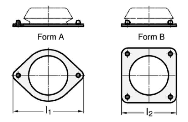 GN 148.2 Gummiunterlagen für Maschinenfüße GN 148