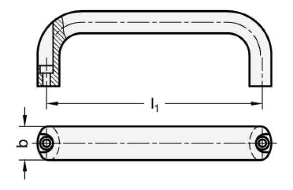 GN 565.1 Bügelgriffe, Aluminium