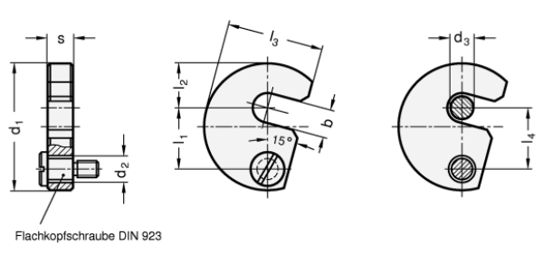 DIN 6371 Stahl - Schwenkscheiben