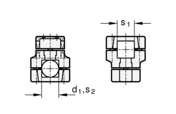 GN 134.1 Verfahrschlitten für Lineareinheiten, Aluminium