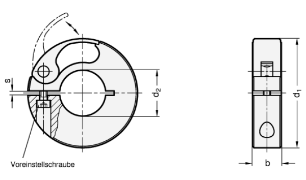GN 704 Schnellspann-Klemmringe aus Aluminium