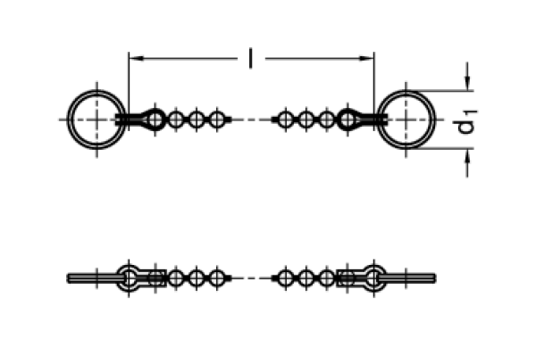 GN 111.5 Edelstahl-Kugelketten