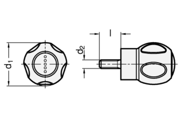 GN 675 Softline- Kugelgriffschrauben