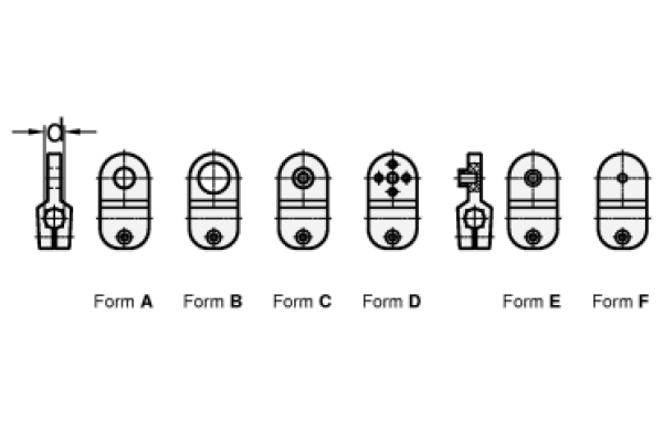 GN 176 Befestigungslaschen, Kunststoff