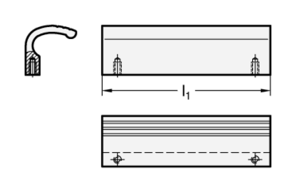 GN 730 Aluminium - Griffleisten