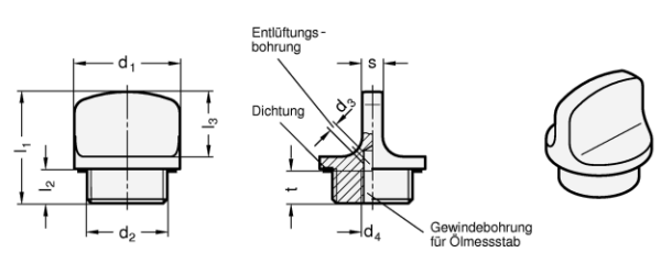 GN 442 Aluminium - Verschlussschrauben bis 200° C