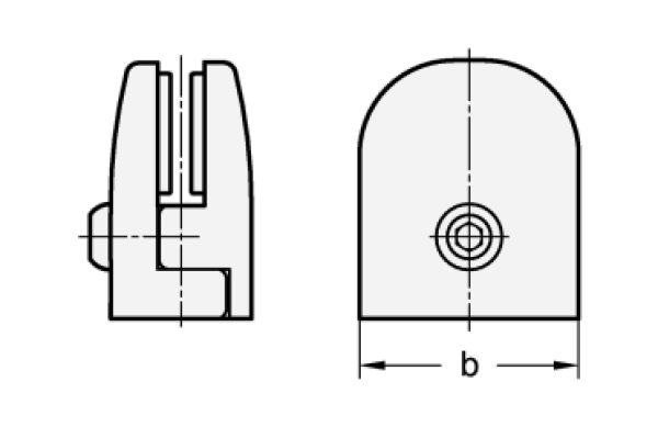 GN 649 Halter für Flächenelemente, Kunststoff