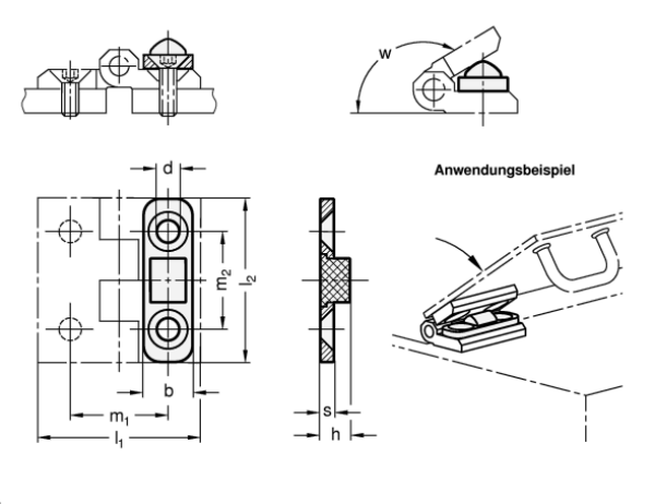GN 2374 Anschläge für Scharniere