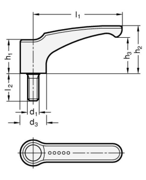 GN 601 Klemmhebel, Kunststoff