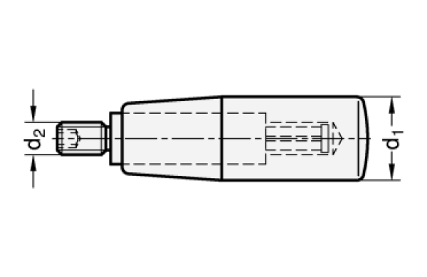 GN 598 Drehbare Zylindergriffe Achsteil Stahl, verzinkt