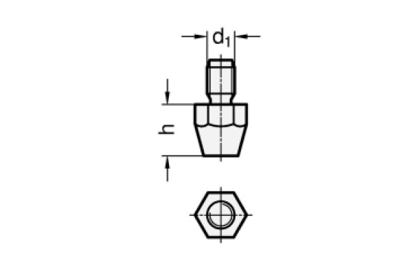 DIN 6320 Stahl - Füße