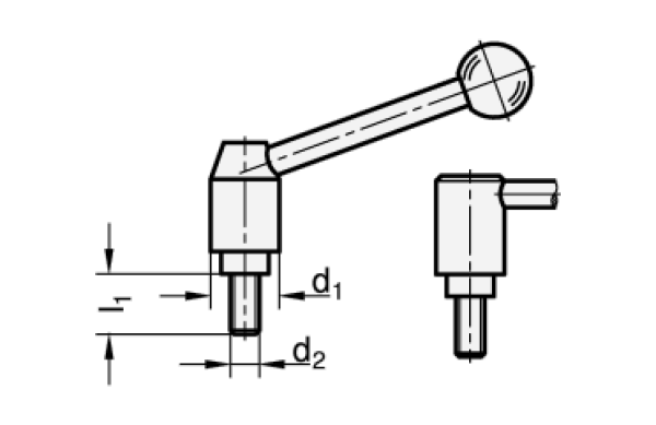 GN 312 Sicherheits- Spannhebel, Stahl