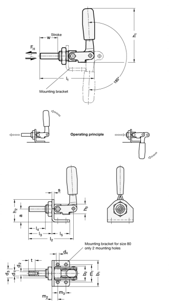 GN 843.1 Schubstangen-Spanner aus Stahl