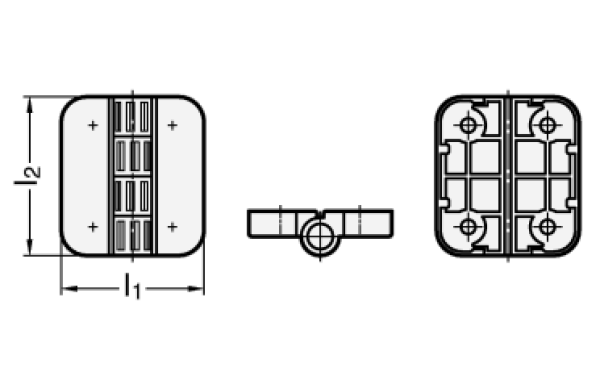 GN 122.1 Kunststoff - Scharniere mit Raststellungen