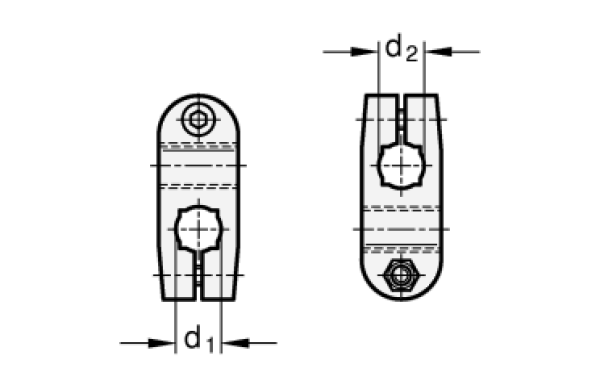 GN 174 Kreuz-Klemmhalter, Kunststoff