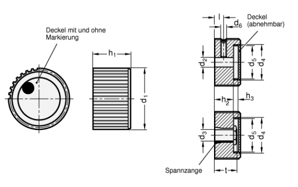 GN 726 Drehknöpfe, Aluminium