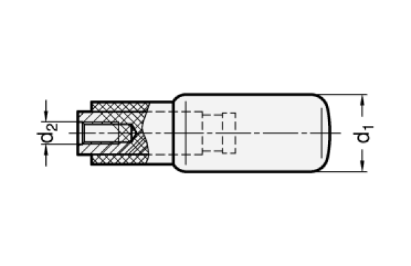 GN 798.2 Drehbare Zylindergriffe Achsteil Stahl, verzinkt, mit Innengewinde